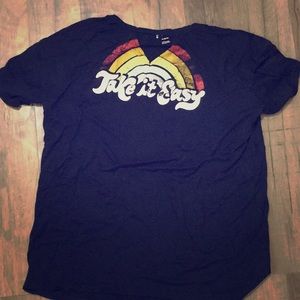 Cute shirt ,that says “take it easy “